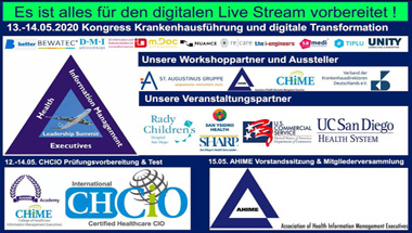 Kongress zu Krankenhausführung und digitale Transformation als Live-Stream