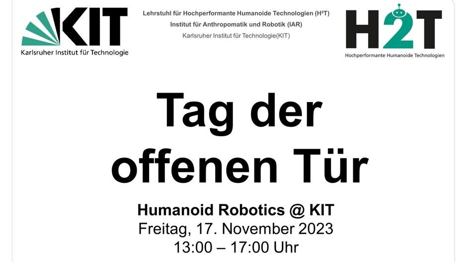 Robotik am KIT: Das H²T öffnet seine Türen