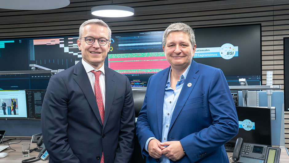 Antrittsbesuch im BSI: Digitalminister Wildberger informiert sich zur Cybersicherheit