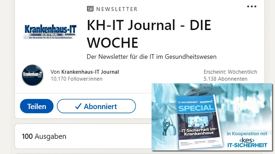 100. Ausgabe des Newsletters KH-IT Journal - DIE WOCHE auf LinkedIn erschienen