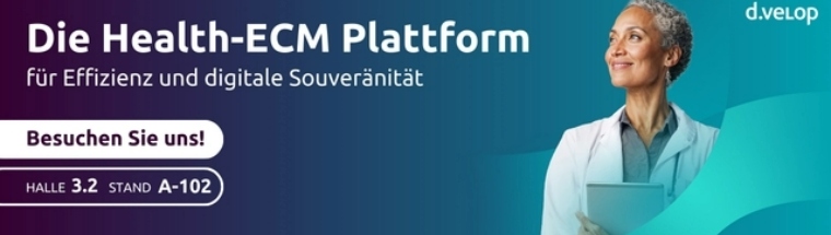 Dokumentenprozesse im Gesundheitswesen: d.velop präsentiert Health-ECM-Plattform auf der DMEA