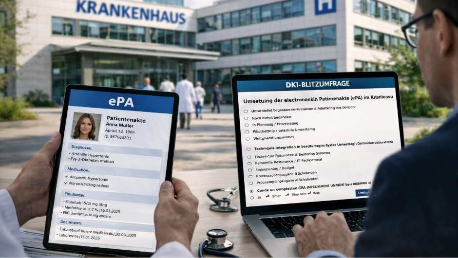 DKI-Umfrage: Kliniken bei ePA-Umsetzung unter Druck