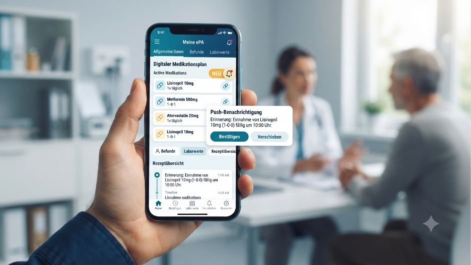 ePA 3.1.3 bringt digitalen Medikationsplan, Push-Nachrichten und weitere Ausbaustufen
