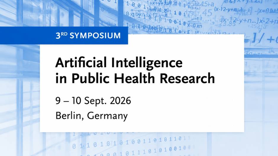 RKI lädt zum 3. Symposium über Künstliche Intelligenz in der Public-Health-Forschung ein