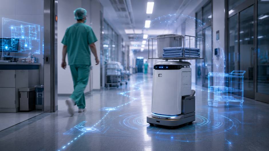 Robotik im Krankenhaus optimiert Logistik und entlastet Personal