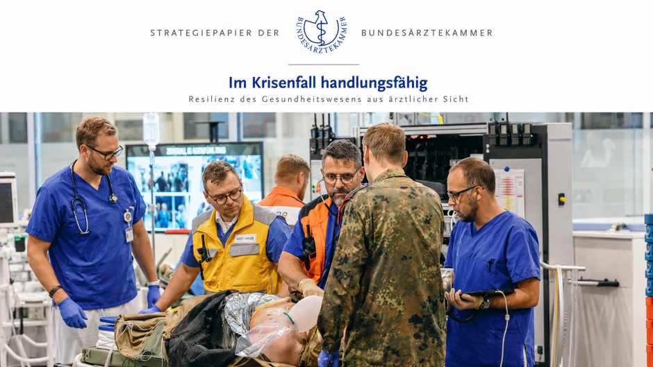 Bundesärztekammer fordert mehr Resilienz für das Gesundheits-wesen