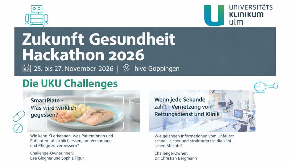 Zukunft Gesundheit Hackathon 2026: UKU bringt zwei Challenges ein